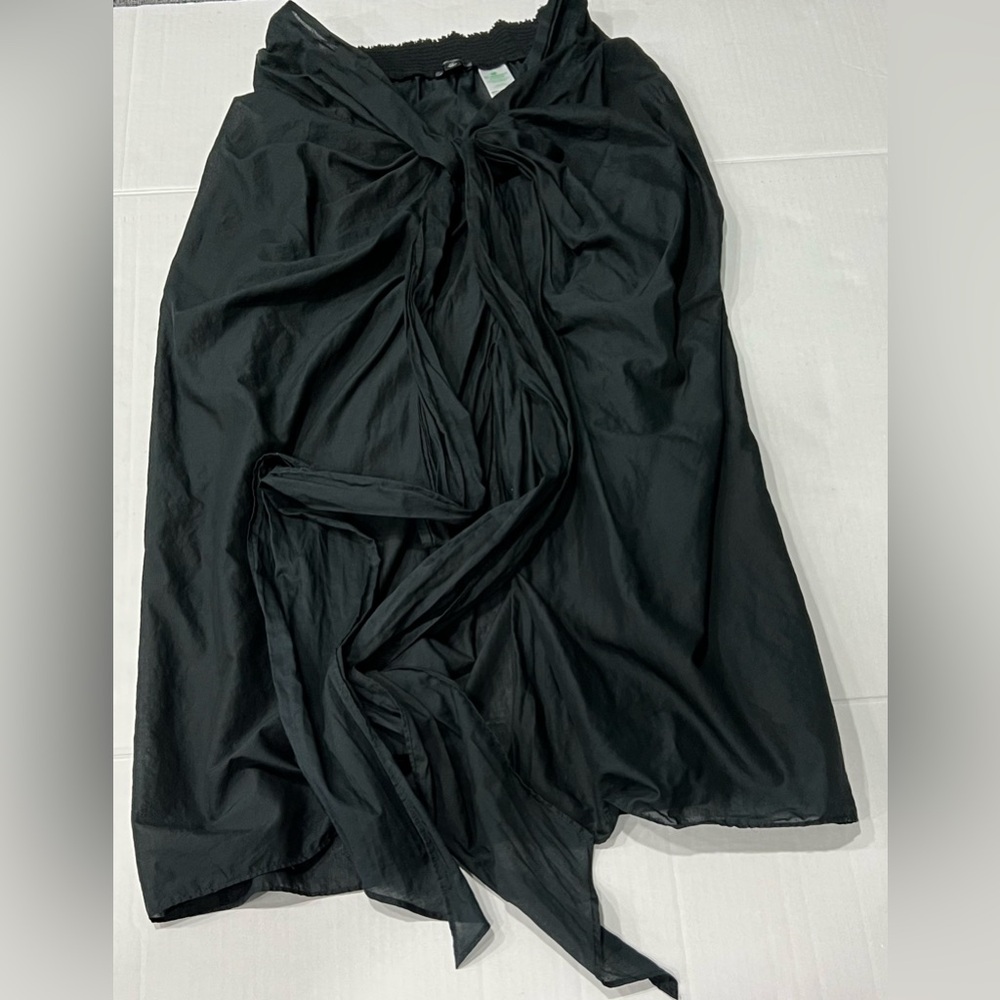 J CREW Black Convertible Dress Beach Sarong Size XL Flowy Versatile Beach Fairy